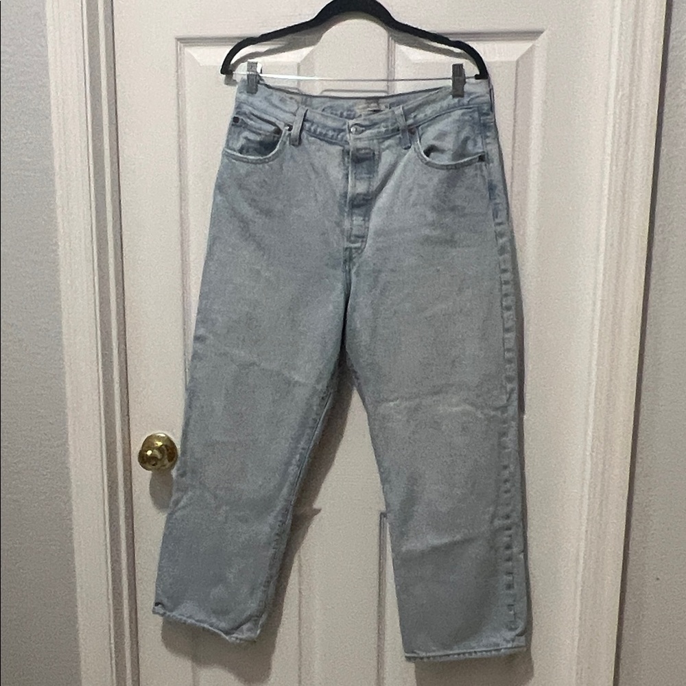 Levi’s Ribcage Straight Ankle Blue Denim Jeans